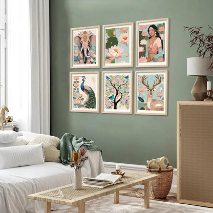 Kotart Traditional Indian Inspired Wall Art Prints for Home and Office Decor A