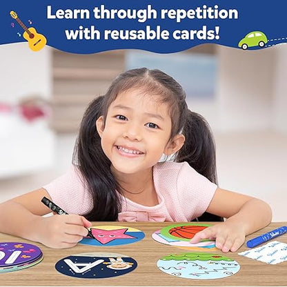 Skillmatics Write & Learn Cards for Toddlers Letters Numbers Patterns & Shapes Preschool Learning Includes Markers
