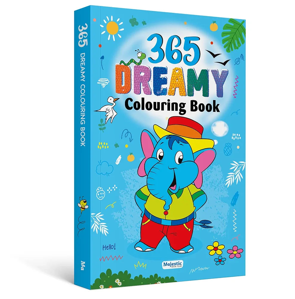 365 Dreamy Colouring Book for Kids | Jumbo Colouring & Activity Book with 368 Pages | Fun Gift for Boys & Girls Ages 3+ | Improves Creativity, Focus & Fine Motor Skills By Majestic Book Club