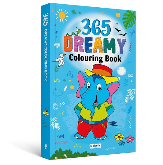 365 Dreamy Colouring Book for Kids | Jumbo Colouring & Activity Book with 368 Pages | Fun Gift for Boys & Girls Ages 3+ | Improves Creativity, Focus & Fine Motor Skills By Majestic Book Club