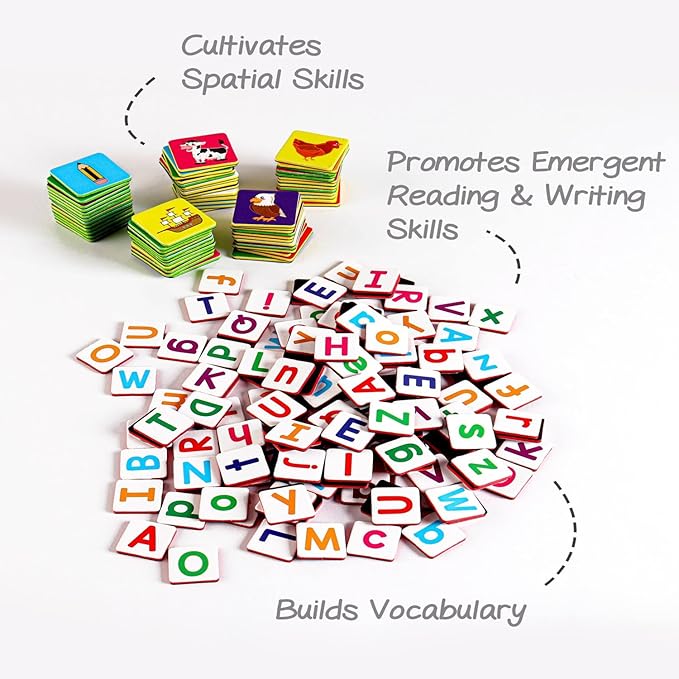 Firstcry Intelliskills Premium 208 Pieces Magnetic Spell & Learn Board for Kids | Learning & Educational Activities Toy