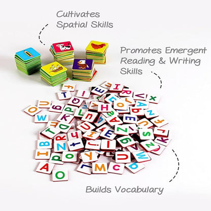 Firstcry Intelliskills Premium 208 Pieces Magnetic Spell & Learn Board for Kids | Learning & Educational Activities Toy