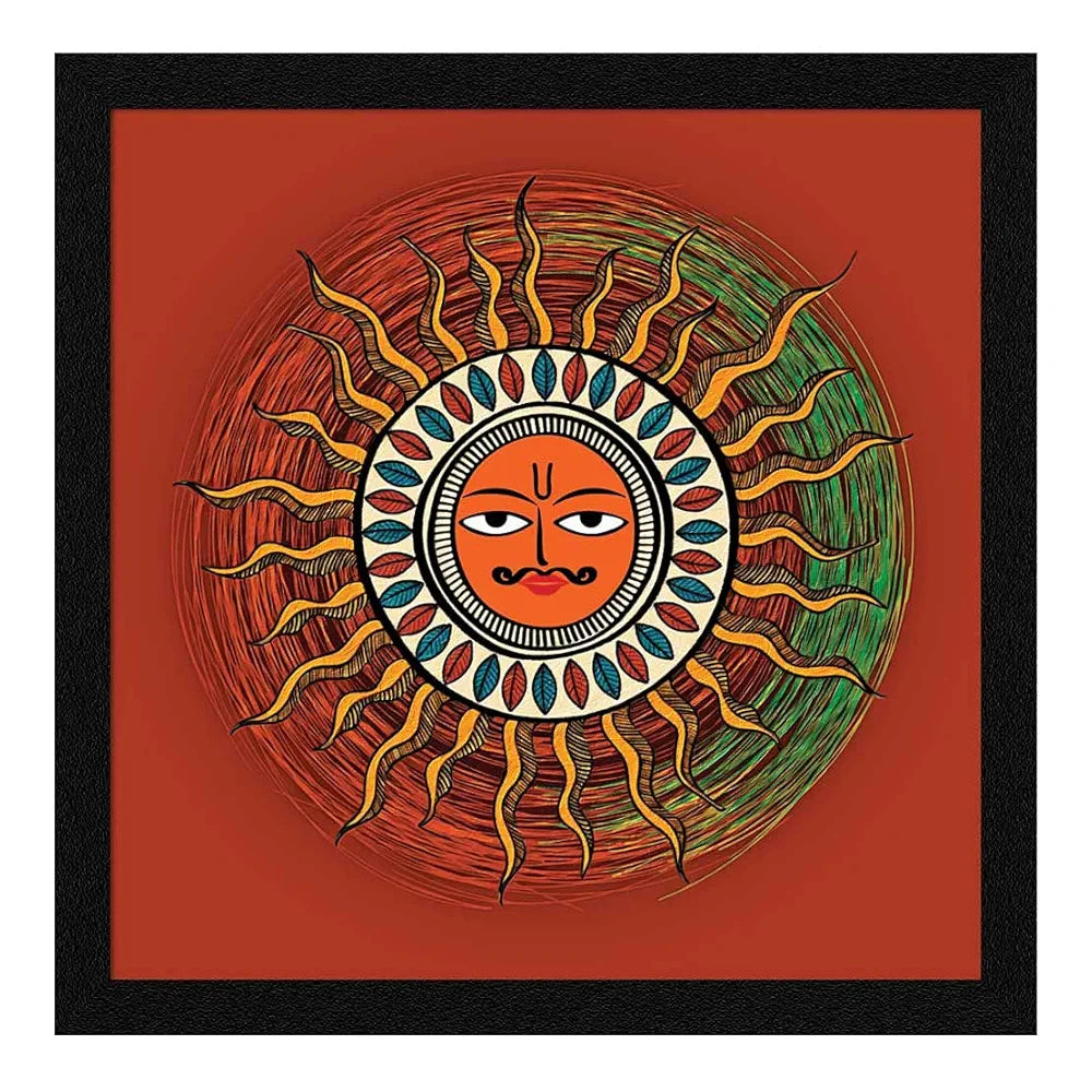 ArtX Paper Sun Madhubani Art Painting Sun Painting
