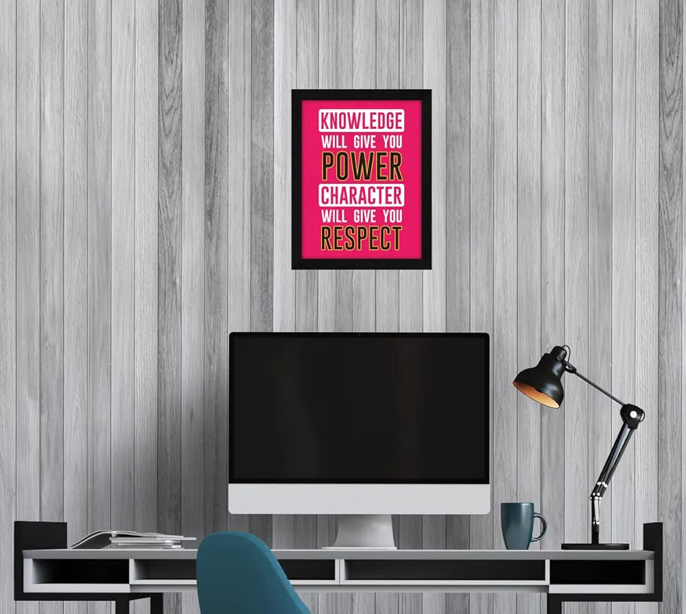 ArtX Paper Motivational Quotes Knowledge Wall Frame Art Painting