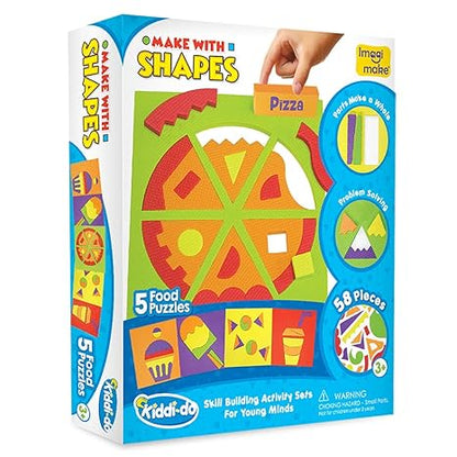 Imagimake Make with Shapes and Mazelines Activity Kit and Puzzle Learn Shapes