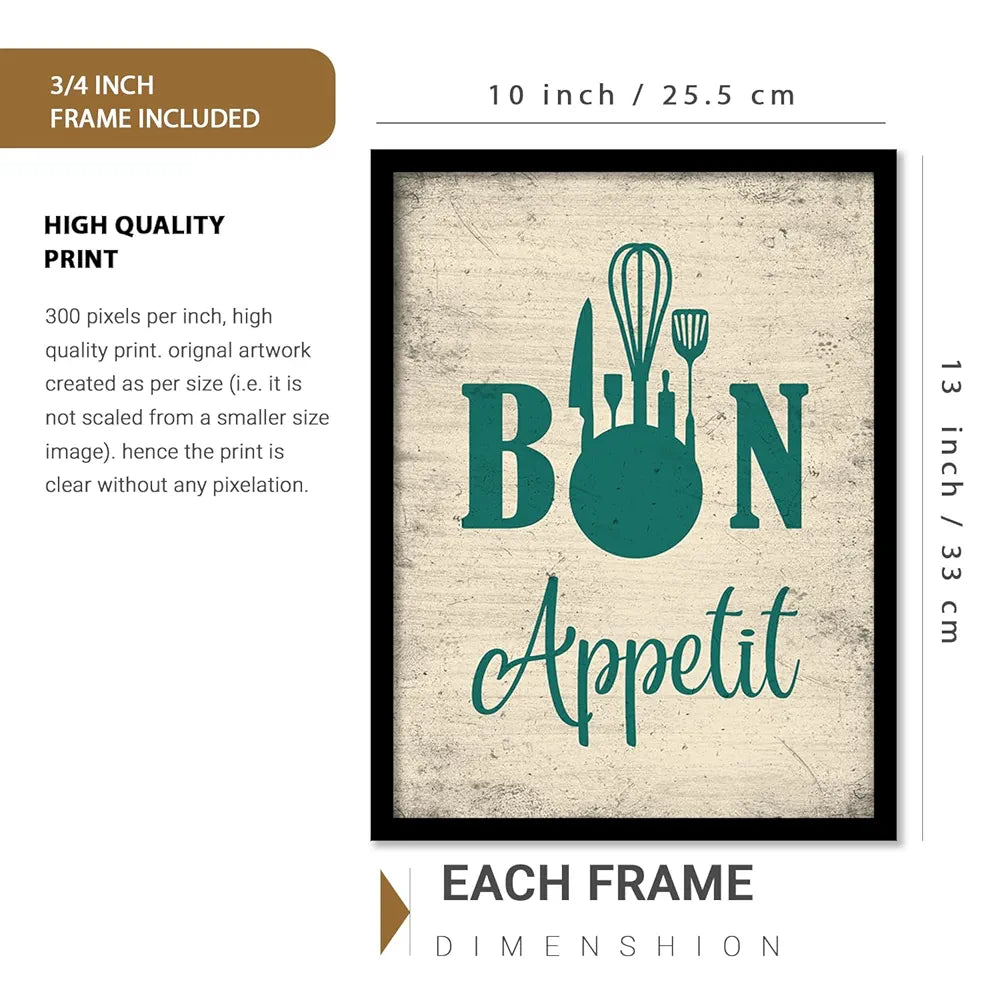 Kotart Wood Restaurant Quotes Framed Posters For Kitchen Wall Decoration Kitchen 6