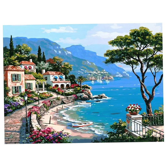 HASTHIP Paint by Numbers Kits, DIY Oil Painting, Canvas Paint by Numbers for Kits and Adults Kids Drawing Learning Class Craft Decor Home - 16 * 20 Inch, Multicolour