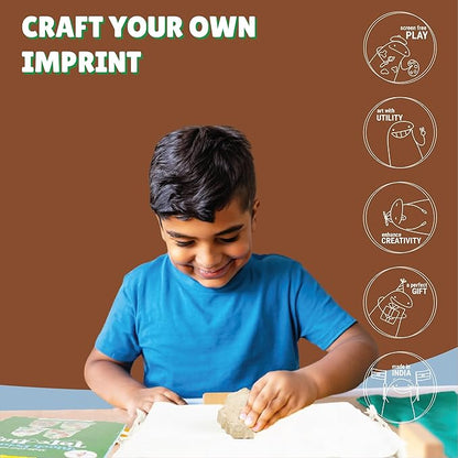 Kalakaram Make Your Own Block Printed Tote Bag Diy Activity Box | Tote Bag Block Print for Adults and Kids 12+ | Traditional Art Kit