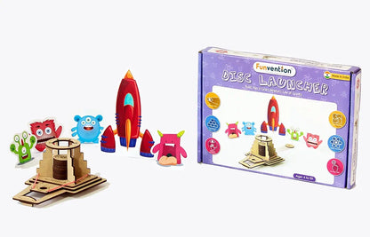 Funvention- for Little Scientist in Every Kid DIY Science Educational Disc Launcher Toy
