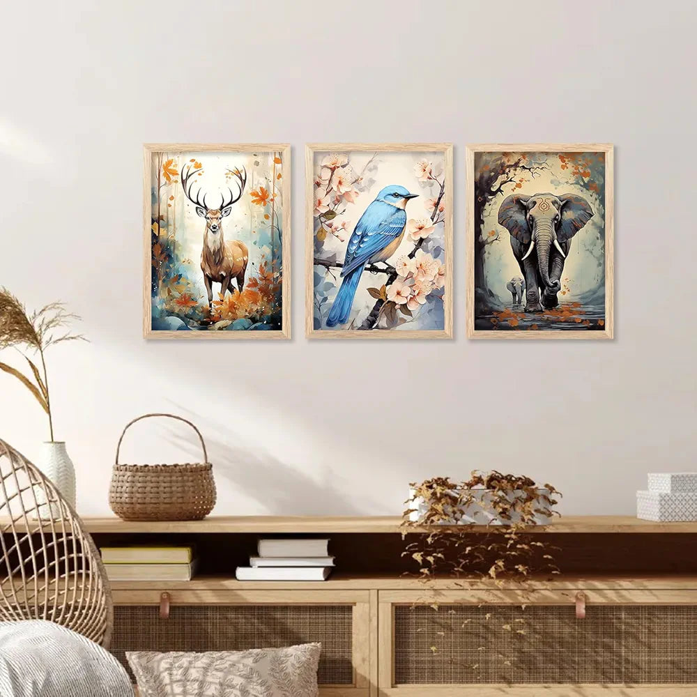 Kotart Premium Digital Traditional Art Paintings with Frame Wall Decor For Living Room Pack of 6