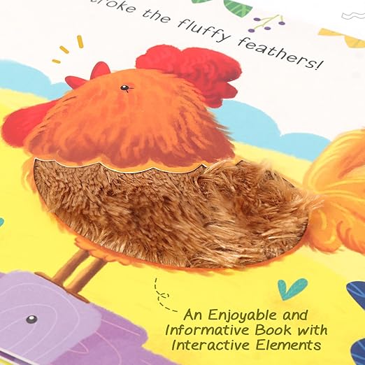 Firstcry Intelliskills Premium Touch & Feel Farm Friends Learning Board Book for Kids | Pre-school Learning & Educational Book for Boys
