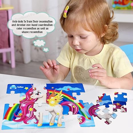 FunBlast Unicorn Horse Jigsaw Puzzle for 4+ Year Old Kids, Jigsaw Puzzle for Kids 24 Pcs