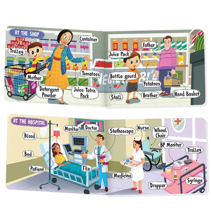 The Book Tree Picturepedia of In the City I Board Book for Kids Age 2+ I Bright & Colourful Pictures I Easy-to-Read Word Labels I Builds Vocabulary I Early Learning Picture Books for Children by Majestic Book Club