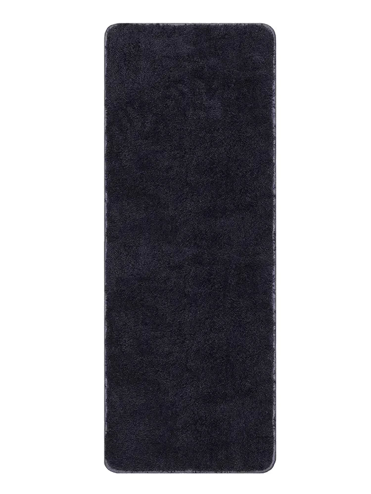 Saral Home Solid Neo Shaggy Yarn Durable & Washable Multipurpose Runner Colour Navy Blue