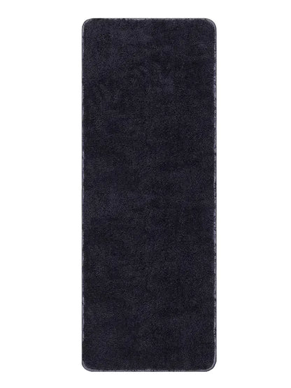 Saral Home Solid Neo Shaggy Yarn Durable & Washable Multipurpose Runner Colour Navy Blue