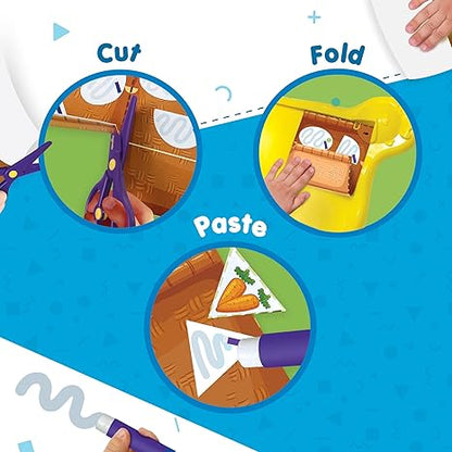 Imagimake Paper Scissor Skills Cut Fold & Paste Educational Toys For Kids