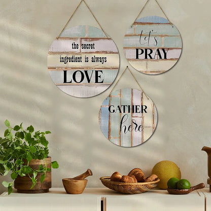 Kotart Wooden Wall Hanging Home Decor Items Secret Ingredient is Always Love
