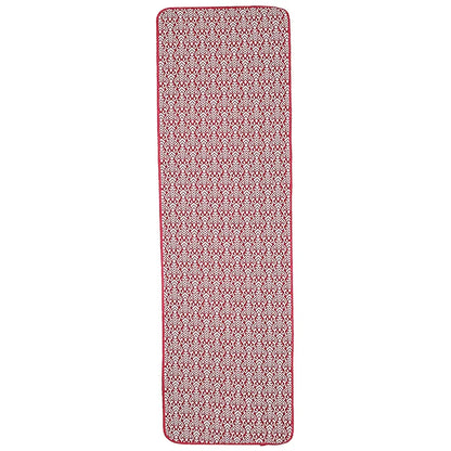 Saral Home Fleur Designer Soft Cotton Durable & Washable Multipurpose Runner Colour Red