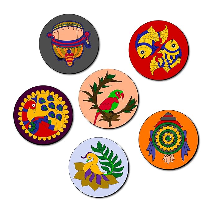 Mini Leaves Wooden Mandala Artistic Painting Kit Tea Coasters Art and Craft Kit for Girls Boys 9-12 Years Coaster DIY Kit Set