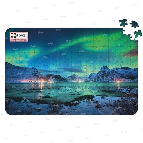 ABYZ Northern Lights (Aurora Borealis) Wooden Puzzle Play and Learn Educational Wooden Jigsaw Puzzle 252 Pieces