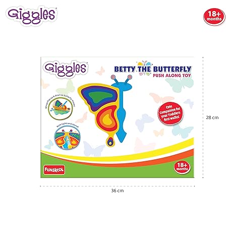 Funskool Giggles Betty The Butterfly Push Along Toy Playful Kids