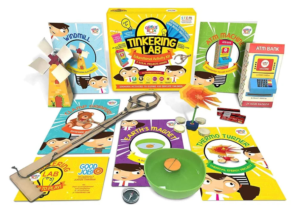 Genius Box - Play some Learning Educational Toy for 8 Years and Up: Tinkering Lab DIY, Activity Kit, Experiment, Learning Kit, Educational Kit, STEM Toy