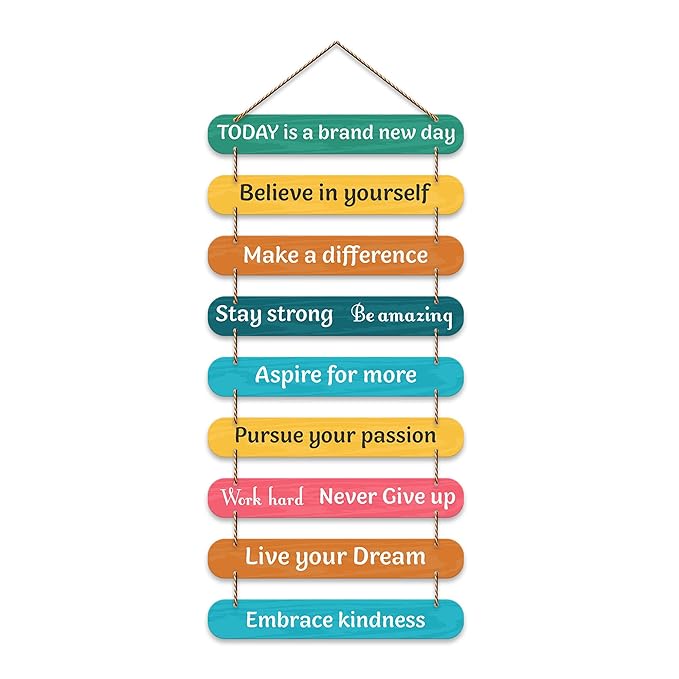 Artvibes Self Motivation Quotes Mdf Wooden Wall Hanging for Home Livingroom Art Items