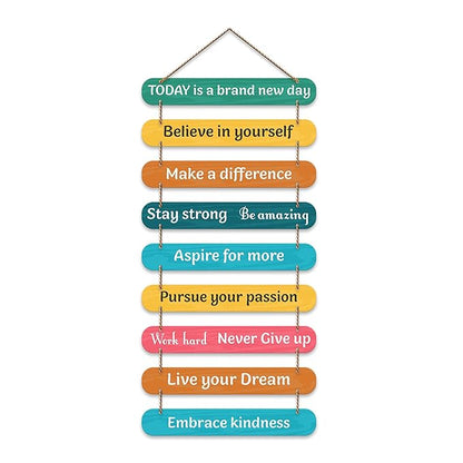 Artvibes Self Motivation Quotes Mdf Wooden Wall Hanging for Home Livingroom Art Items