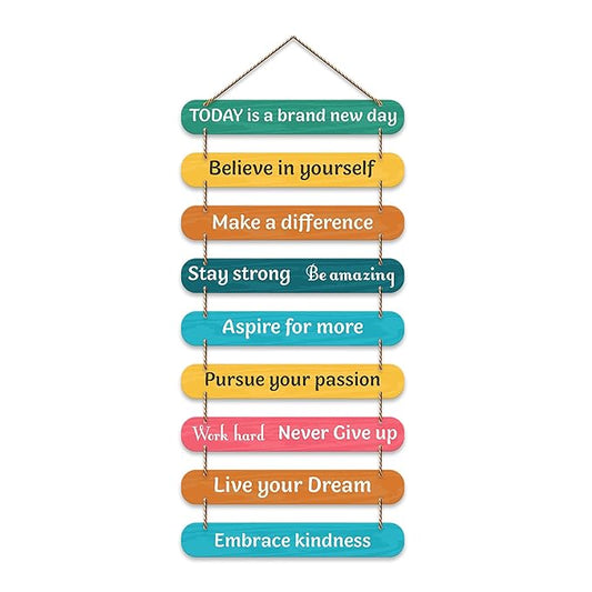 Artvibes Self Motivation Quotes Mdf Wooden Wall Hanging for Home Livingroom Art Items