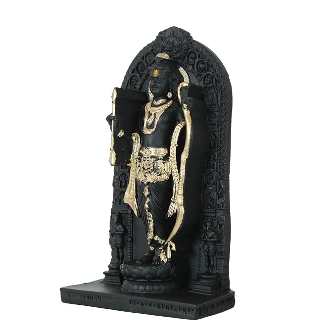 Tied Ribbons Ram Lala Idol Murti for Home Pooja Room Mandir Temple Car Dashboard
