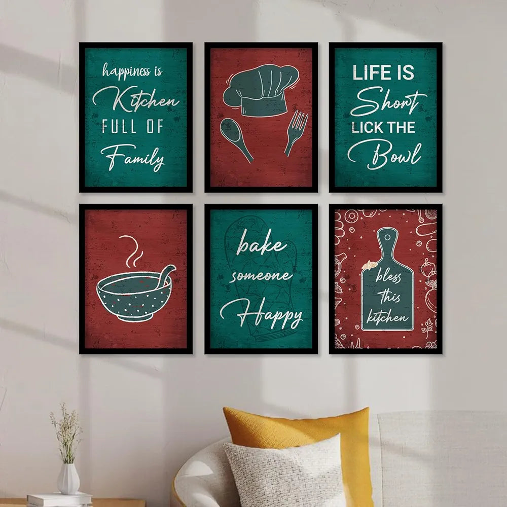 Kotart Restaurant Quotes Framed Posters for Kitchen Wall Decoration Kitchen 1