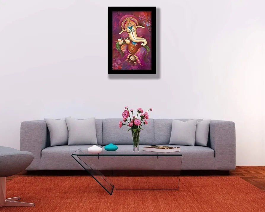 Lifehaxtore Ganesha Art Framed Painting