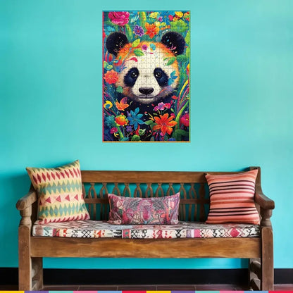Playhills Spirit Animal The Bambootiful Panda Wooden Jigsaw Puzzle  for Children and Adults 13+ Years| Perfect Puzzle for Party and Family Activity Games