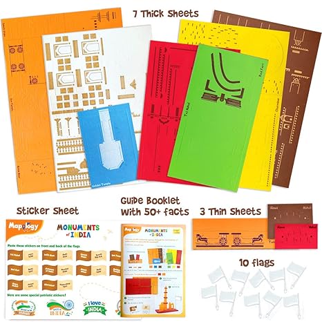 Imagimake Mapology Monuments of India Charminar & Qutab Minar Construction Set Educational Toy