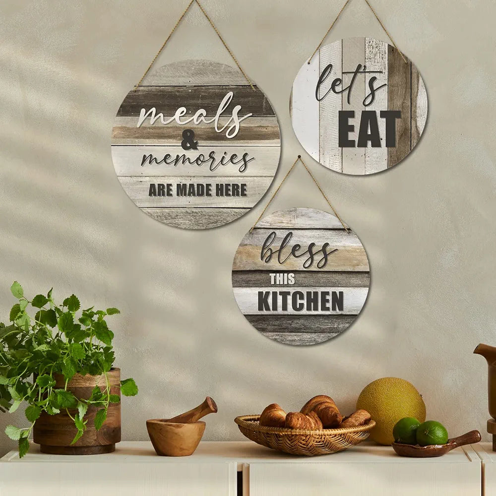 Kotart Wooden Wall Hanging Home Decor Items Meals & Memories
