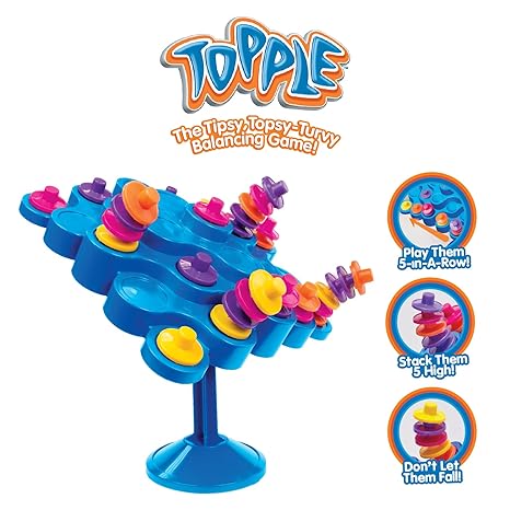 Funskool Games Topple Strategy balancing and skill game Stack 5 in a row For Kids