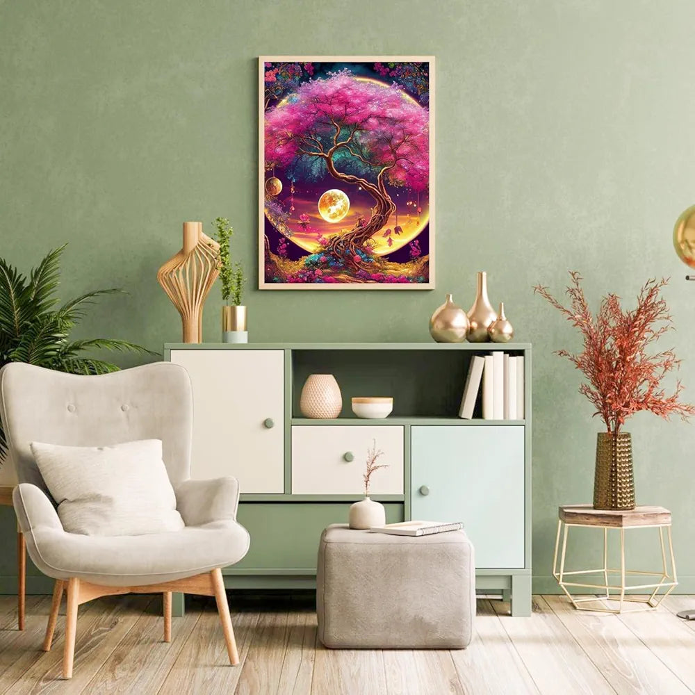 TREXEE DIY Paint by Numbers Kit for Adults Kids Beginner, DIY Tree of Life Painting by Numbers for Adults, Acrylic Oil Paint by Numbers Kits on Canvas for Home Wall Decoration and Gifts PNB 16x20inch