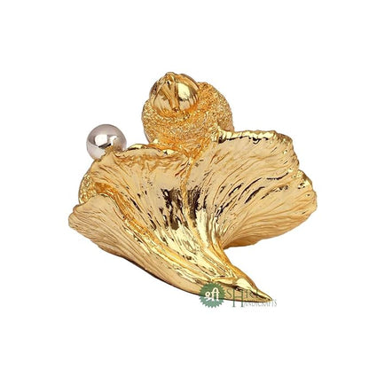Indicast Lord Ganesha Idol Gold & Silver Plated Murti for Good Luck & Success Living Room Home and Office Decor & Gifts