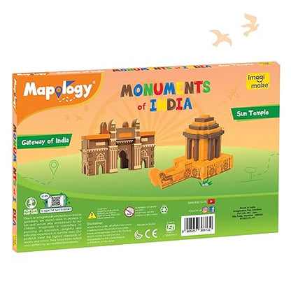 Imagimake Boys Girl's Mapology Monuments Of India Sun Temple Gateway Of India