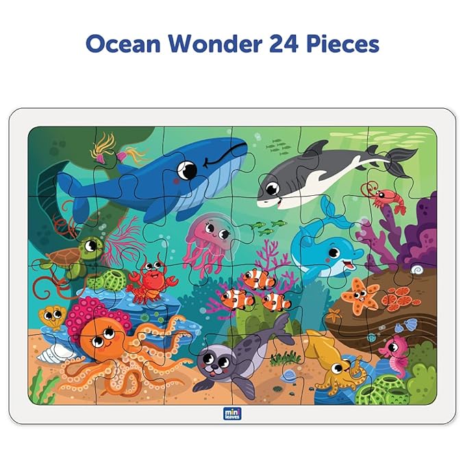 Mini Leaves 2 Puzzles With 59 Pieces | Animal Wooden Jigsaw Puzzle for 4-6 Years | Educational Puzzle