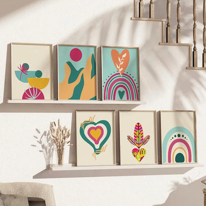 Kotart Premium Digital Madhubani Art Paintings with Frame wall Painting Pack of 6