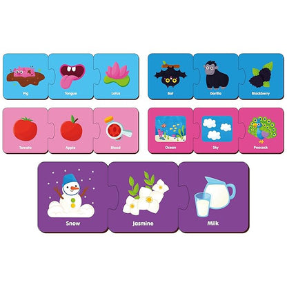 Mini Leaves Colors 3 Piece Wooden Puzzle Color Matching Puzzle Montessori Early Educational Pre School Puzzle Toys for Kids