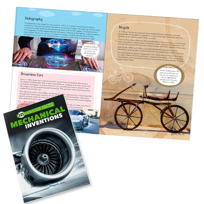 121 Mechanical Inventions Facts Book for Kids Ages 8+ – Educational Paperback wit Colourful Images & Bold Text – 121 Curious Facts for All Ages by Majestic Book Club