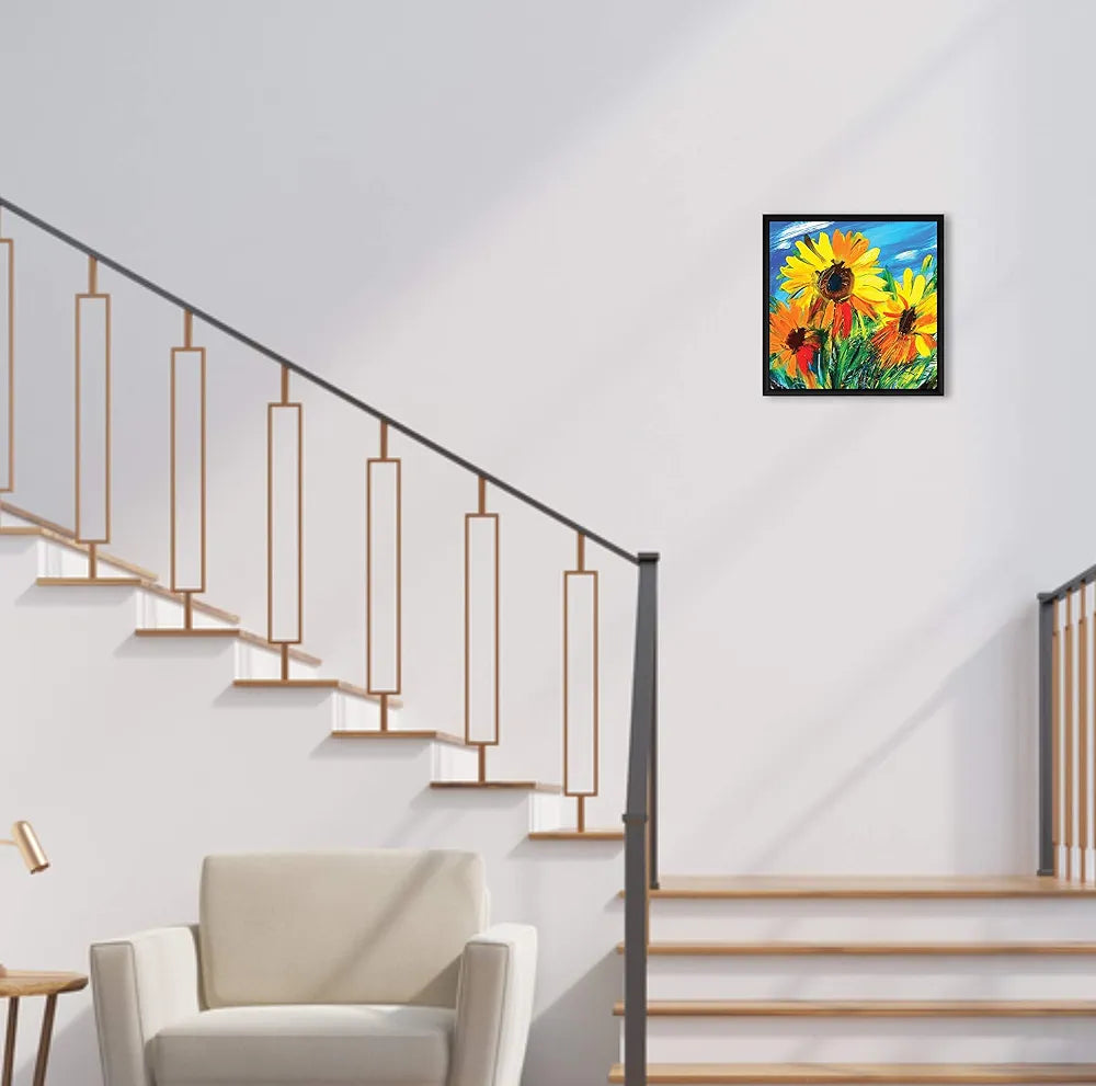 ArtX Paper Sunflower Wall Art Painting Multicolor