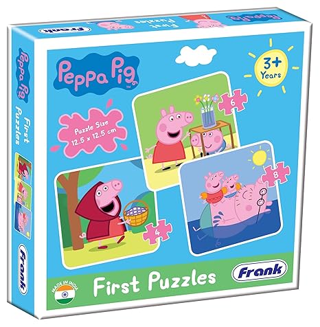 Frank Peppa Pig A Set of 3 Jigsaw Puzzle for Kids Above for Focus and Memory - 60410