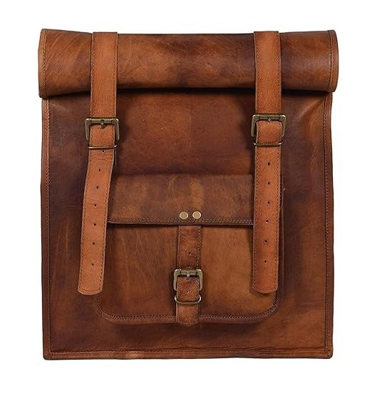 Craftshades – 12 x 16 x 20 Inch 100% Genuine Roll Leather Shoulder Backpack | Unisex