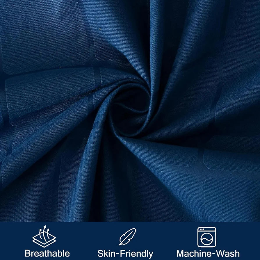 Fresh From Loom Double Bedsheet King Size-Microfiber Rotary Printed Hypoallergenic Wrinkle Free With 2 Pillow Covers 144 TC BlueBerry Barfi