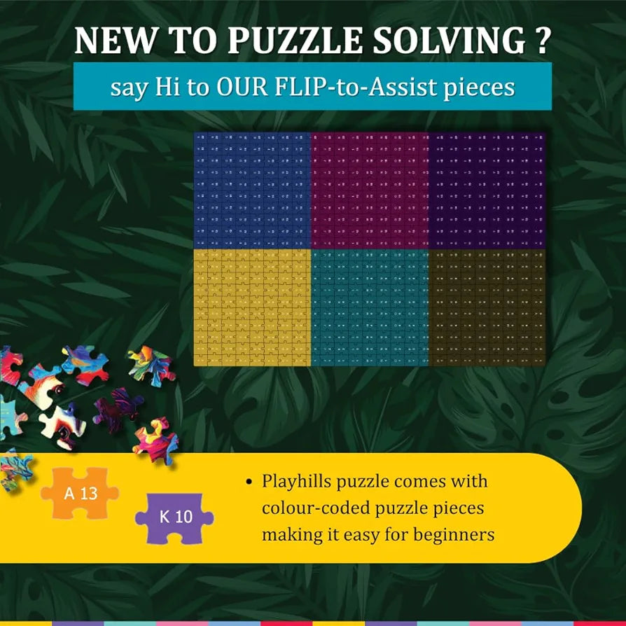 Playhills Spirit Animal The Fearless Tiger 500 Pieces Jigsaw Puzzle for Children and Adults 13+ Years| Perfect Fun for Teenage Party and Family Activity Games