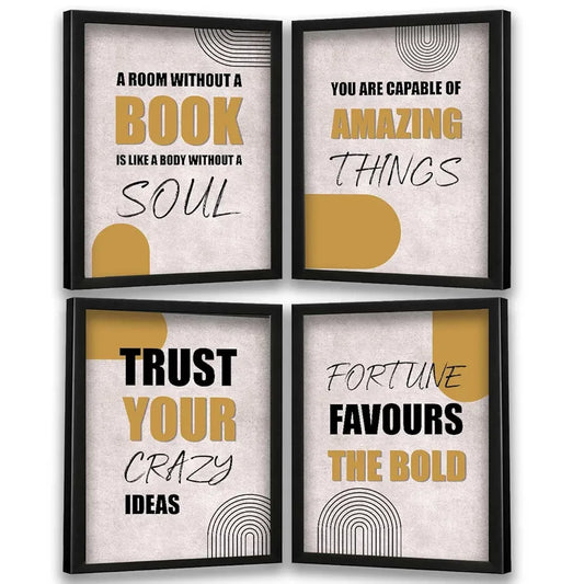 Kotart A Room Without a Book Motivational Quotes Wall Posters with Frame