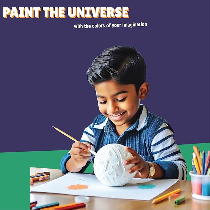 Kalakaram Diy Solar System Kit, Paint and Assemble Solar System Model Kit for School Project | Activity Kit for Kids | Educational Kit for Kids